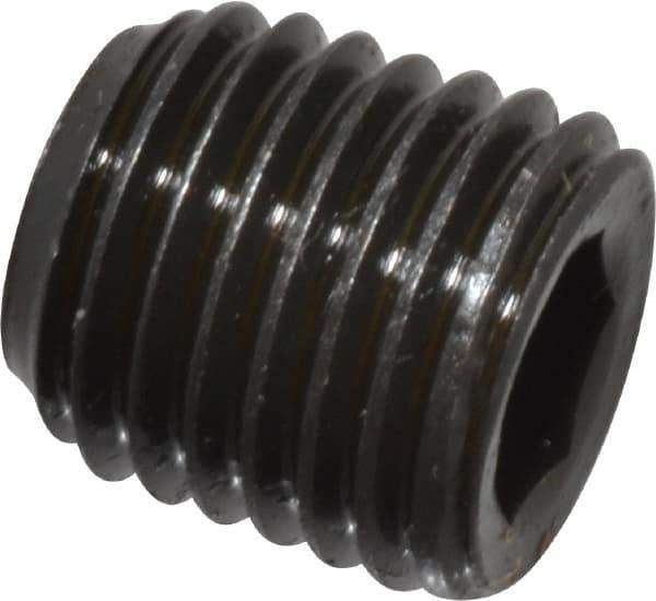 Value Collection - 1/16-27, 5/16" OAL, Alloy Steel Socket Pressure Plug - Uncoated, 3/4" Taper per Foot, 5/32" Hex Key - USA Tool & Supply
