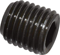Value Collection - 1/16-27, 5/16" OAL, Alloy Steel Socket Pressure Plug - Uncoated, 3/4" Taper per Foot, 5/32" Hex Key - USA Tool & Supply