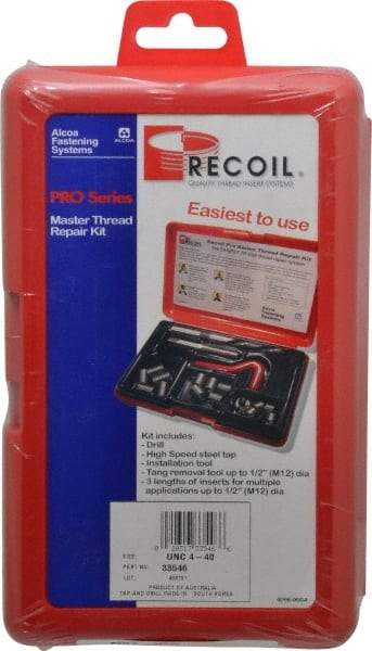 Value Collection - 36 Inserts, #4-40, #4-40 UNC, Thread Repair Kit - 0.168" Insert Length - Exact Industrial Supply