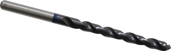 Accupro - #9 120° Cobalt Jobber Drill - TiAlN Finish, Right Hand Cut, Spiral Flute, Straight Shank, 86mm OAL, Split Point - USA Tool & Supply