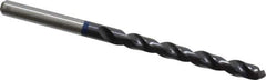 Accupro - #9 120° Cobalt Jobber Drill - TiAlN Finish, Right Hand Cut, Spiral Flute, Straight Shank, 86mm OAL, Split Point - USA Tool & Supply