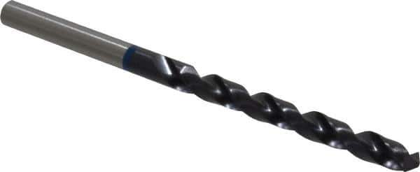Accupro - #8 120° Cobalt Jobber Drill - TiAlN Finish, Right Hand Cut, Spiral Flute, Straight Shank, 86mm OAL, Split Point - USA Tool & Supply