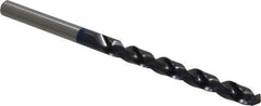 Accupro - #8 120° Cobalt Jobber Drill - TiAlN Finish, Right Hand Cut, Spiral Flute, Straight Shank, 86mm OAL, Split Point - USA Tool & Supply
