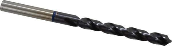Accupro - 9/32" 120° Cobalt Jobber Drill - TiAlN Finish, Right Hand Cut, Spiral Flute, Straight Shank, 109mm OAL, Faceted Point - USA Tool & Supply