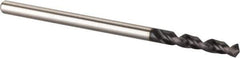 Accupro - 5/64" 120° Spiral Flute Cobalt Screw Machine Drill Bit - TiAlN Finish, Right Hand Cut, 12mm Flute Length, 38mm OAL, Split Point, Straight Shank - USA Tool & Supply