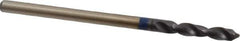 Accupro - #41 120° Spiral Flute Cobalt Screw Machine Drill Bit - TiAlN Finish, Right Hand Cut, 14mm Flute Length, 43mm OAL, Split Point, Straight Shank - USA Tool & Supply