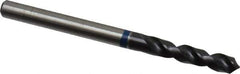 Accupro - #20 120° Spiral Flute Cobalt Screw Machine Drill Bit - TiAlN Finish, Right Hand Cut, 22mm Flute Length, 55mm OAL, Faceted Point, Straight Shank - USA Tool & Supply