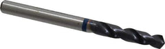 Accupro - #7 120° Spiral Flute Cobalt Screw Machine Drill Bit - TiAlN Finish, Right Hand Cut, 26mm Flute Length, 62mm OAL, Faceted Point, Straight Shank - USA Tool & Supply