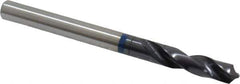 Accupro - #4 120° Spiral Flute Cobalt Screw Machine Drill Bit - TiAlN Finish, Right Hand Cut, 28mm Flute Length, 66mm OAL, Faceted Point, Straight Shank - USA Tool & Supply