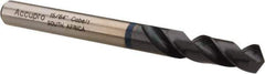 Accupro - 15/64" 120° Spiral Flute Cobalt Screw Machine Drill Bit - TiAlN Finish, Right Hand Cut, 28mm Flute Length, 66mm OAL, Faceted Point, Straight Shank - USA Tool & Supply