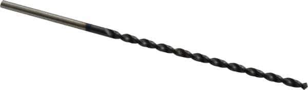 Accupro - #41, 118° Point, Spiral Flute, Vanadium High Speed Steel Taper Length Drill Bit - TiAlN Finish, 62mm Flute Length, 95mm OAL - USA Tool & Supply