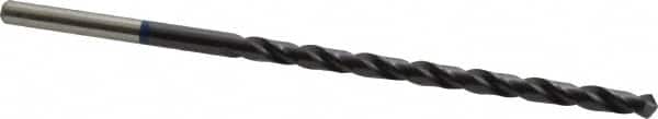 Accupro - #9 118° Spiral Flute Vanadium High Speed Steel Taper Length Drill Bit - USA Tool & Supply