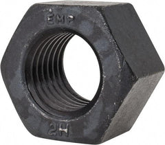 Value Collection - 1-3/8 - 6 UNC Steel Right Hand Heavy Hex Nut - 2-3/16" Across Flats, 1-11/32" High, Uncoated, 2B Class of Fit - USA Tool & Supply
