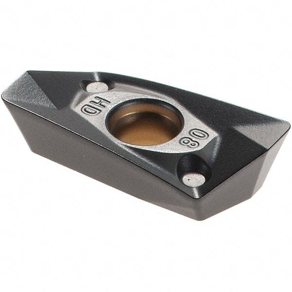 Kennametal - EP1408 HD Grade KCPK30 Carbide Milling Insert - TiN/TiCN/Al2O3 Finish, 0.177" Thick, 0.8mm Corner Radius - USA Tool & Supply