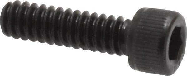 Value Collection - #6-32 UNC Hex Socket Drive, Socket Cap Screw - Alloy Steel, Black Oxide Finish, Fully Threaded, 1/2" Length Under Head - USA Tool & Supply