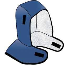 OccuNomix - Universal Size, Navy Blue, Underneath Hard Hat Winter Liner - Shoulder Cape Length, 2 Layer - USA Tool & Supply