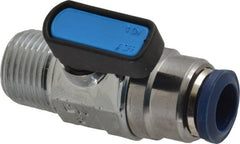 Aignep USA - 3/8" Pipe, 3/8 Thread, Full Port, Brass Standard Ball Valve - USA Tool & Supply