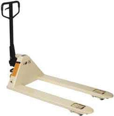 Wesco Industrial Products - 5,500 Lb Capacity, 7-1/4" Lift Economy Pallet Truck - 2.9" Min Lift Height, 48" Fork Length x 27" Fork Width, 27" Overall Width - USA Tool & Supply