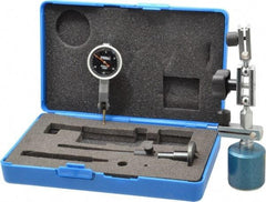 Fowler - 0.0005" Graduation, 0.03" Max Meas, 0-15-0 Dial Reading, Dial Indicator & Base Kit - 1.224" Base Height x 1.264" Base Diam, 1" Dial Diam - USA Tool & Supply