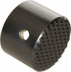 Enerpac - 1-1/4 - 11-1/2 Thread, Hydraulic Cylinder Serrated Saddle - 1-1/2" Diam, 5 Ton Capacity, 2" OAL - USA Tool & Supply