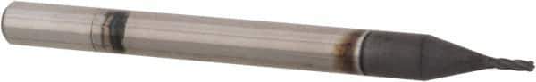 Niagara Cutter - 1/32" Diam, 3/32" LOC, 4 Flute Solid Carbide Ball End Mill - Diamond Finish, Single End, 1-1/2" OAL, 1/8" Shank Diam, Spiral Flute - USA Tool & Supply