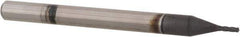 Niagara Cutter - 1/32" Diam, 3/32" LOC, 4 Flute Solid Carbide Ball End Mill - Diamond Finish, Single End, 1-1/2" OAL, 1/8" Shank Diam, Spiral Flute - USA Tool & Supply