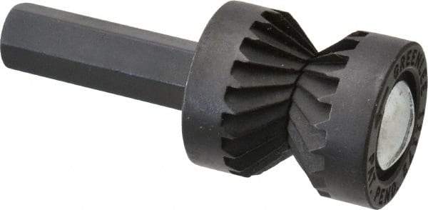 Greenlee - 13/16" Cut Diam, 3/8" Shank Diam, Cylinder Head Double Cut Burr - Flat End, 1/2" LOC, 1-3/8" OAL - USA Tool & Supply