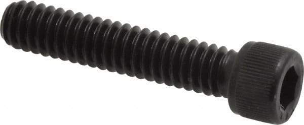 Value Collection - 1/4-20 UNC Hex Socket Drive, Socket Cap Screw - Alloy Steel, Black Oxide Finish, Fully Threaded, 1-1/4" Length Under Head - USA Tool & Supply