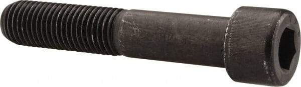 Value Collection - 1-8 UNC Hex Socket Drive, Socket Cap Screw - Alloy Steel, Black Oxide Finish, Partially Threaded, 5-1/2" Length Under Head - USA Tool & Supply