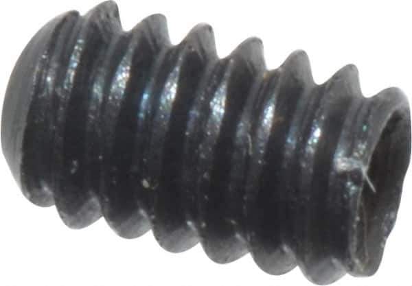 Value Collection - #0-80 UNF, 3/32" OAL, Cup Point Set Screw - Grade 8 Alloy Steel, 0.028" Key - USA Tool & Supply