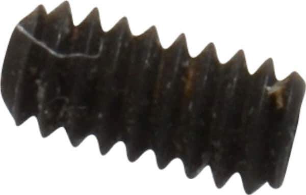 Value Collection - #0-80 UNF, 1/8" OAL, Cup Point Set Screw - Grade 8 Alloy Steel, 0.028" Key - USA Tool & Supply