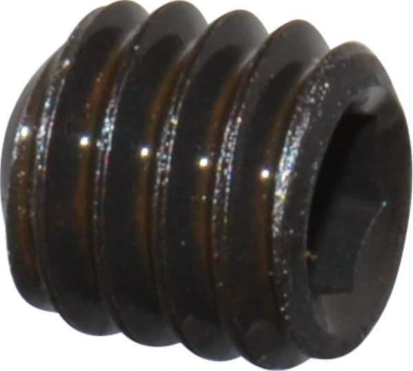 Value Collection - #5-44 UNF, 1/8" OAL, Cup Point Set Screw - Grade 8 Alloy Steel, 1/16" Key - USA Tool & Supply