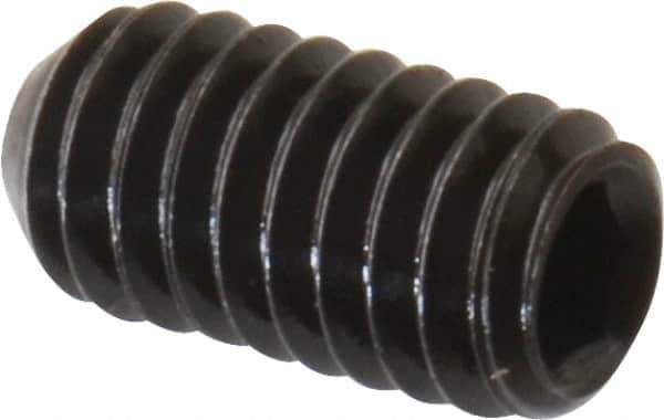 Value Collection - #5-44 UNF, 1/4" OAL, Cup Point Set Screw - Grade 8 Alloy Steel, 1/16" Key - USA Tool & Supply