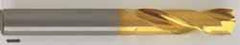 Guhring - 9.70026mm 140° Spiral Flute Solid Carbide Screw Machine Drill Bit - TiN Finish, Right Hand Cut, 43mm Flute Length, 89mm OAL, SU Point, Straight Shank - USA Tool & Supply