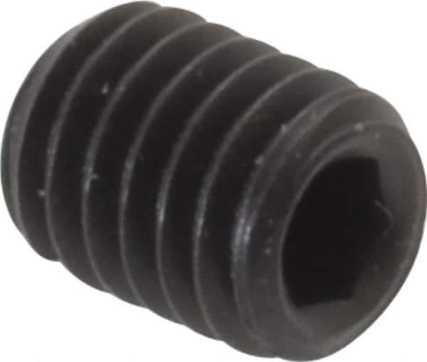 Value Collection - #10-32 UNF, 1/4" OAL, Cup Point Set Screw - Grade 8 Alloy Steel, 3/32" Key - USA Tool & Supply