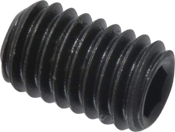 Value Collection - #10-32 UNF, 5/16" OAL, Cup Point Set Screw - Grade 8 Alloy Steel, 3/32" Key - USA Tool & Supply