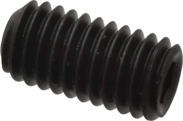 Value Collection - #10-32 UNF, 3/8" OAL, Cup Point Set Screw - Grade 8 Alloy Steel, 3/32" Key - USA Tool & Supply
