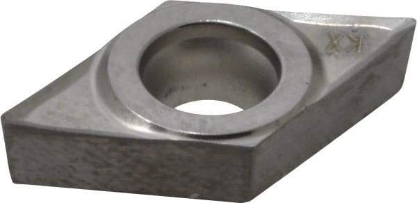Seco - DCGT32.51F AL Grade KX Carbide Turning Insert - Uncoated, 55° Diamond, 3/8" Inscr Circle, 5/32" Thick, 1/64" Corner Radius - USA Tool & Supply