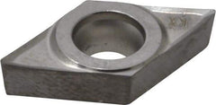 Seco - DCGT32.51F AL Grade KX Carbide Turning Insert - Uncoated, 55° Diamond, 3/8" Inscr Circle, 5/32" Thick, 1/64" Corner Radius - USA Tool & Supply