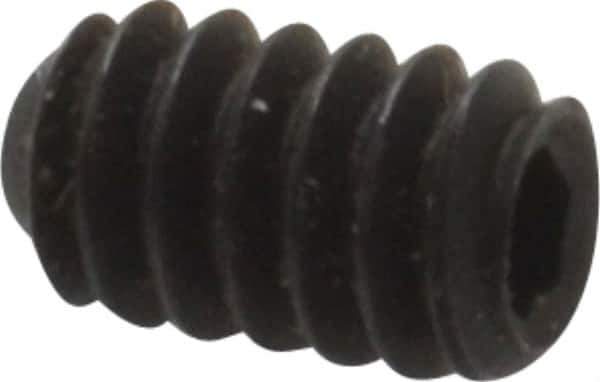 Value Collection - #4-40 UNC, 3/16" OAL, Cup Point Set Screw - Grade 8 Alloy Steel, 0.05" Key - USA Tool & Supply
