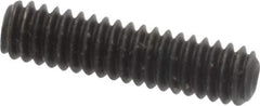Value Collection - #5-40 UNC, 1/2" OAL, Cup Point Set Screw - Grade 8 Alloy Steel, 1/16" Key - USA Tool & Supply