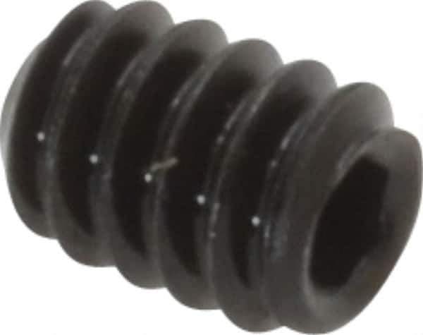 Value Collection - #6-32 UNC, 3/16" OAL, Cup Point Set Screw - Grade 8 Alloy Steel, 1/16" Key - USA Tool & Supply