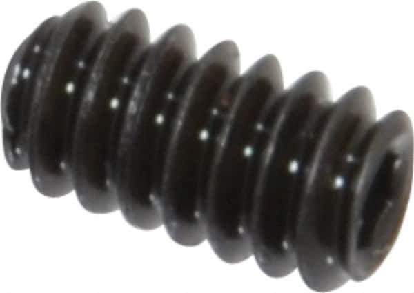 Value Collection - #6-32 UNC, 1/4" OAL, Cup Point Set Screw - Grade 8 Alloy Steel, 1/16" Key - USA Tool & Supply