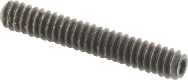 Value Collection - #6-32 UNC, 7/8" OAL, Cup Point Set Screw - Grade 8 Alloy Steel, 1/16" Key - USA Tool & Supply