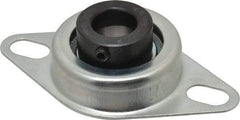 Value Collection - 3/4" ID, 1.2205" OAL x 4-1/2" OAH 2-Bolt Flange - 1,650 Lb Static Cap, 2,830 Lb Dyn Cap, 3-3/8" Btw Mnt Hole Ctrs, Stamped Steel Rubber Mount - USA Tool & Supply