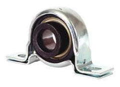 Value Collection - 7/8" ID, 4.5937" OAL x 2-5/8" OAH Pillow Block - 1,740 Lb Static Cap, 3,100 Lb Dyn Cap, 3-3/4" Btw Mnt Hole Ctrs, 1-5/16" Base-to-Ctr Ht, Stamped Steel Rubber Mount - USA Tool & Supply