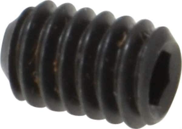 Value Collection - #8-32 UNC, 1/4" OAL, Cup Point Set Screw - Grade 8 Alloy Steel, 5/64" Key - USA Tool & Supply