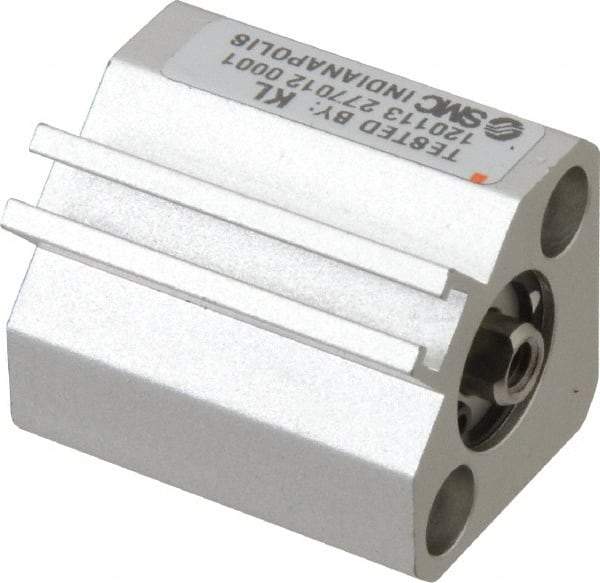 SMC PNEUMATICS - 3/16" Stroke x 1/2" Bore Double Acting Air Cylinder - 10-32 Port, 8-32 Rod Thread, 145 Max psi, 15 to 160°F - USA Tool & Supply