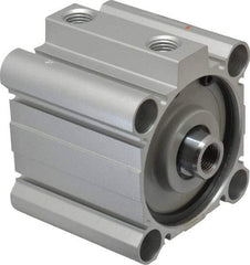 SMC PNEUMATICS - 1" Stroke x 2-1/2" Bore Double Acting Air Cylinder - 1/4 Port, 1/2-20 Rod Thread, 145 Max psi, 15 to 160°F - USA Tool & Supply