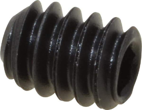 Value Collection - #10-24 UNC, 1/4" OAL, Cup Point Set Screw - Grade 8 Alloy Steel, 3/32" Key - USA Tool & Supply